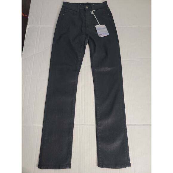 Adriano Goldschmied Jeans Sz 24 Alexxis Vintage Slim High Rise Faux Leather - Picture 2 of 12